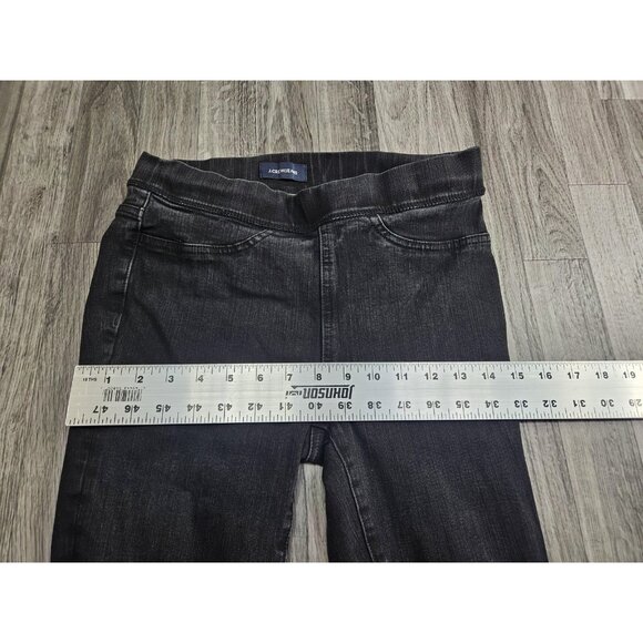 J Crew Jeans Womens 27 Black Pull-On Toothpick Skinny Stretch Denim Pants Modern - Picture 10 of 13